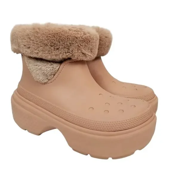 Crocs Stomp 208718 Women's Faux Fur Lined Size 12 - Picture 1 of 9